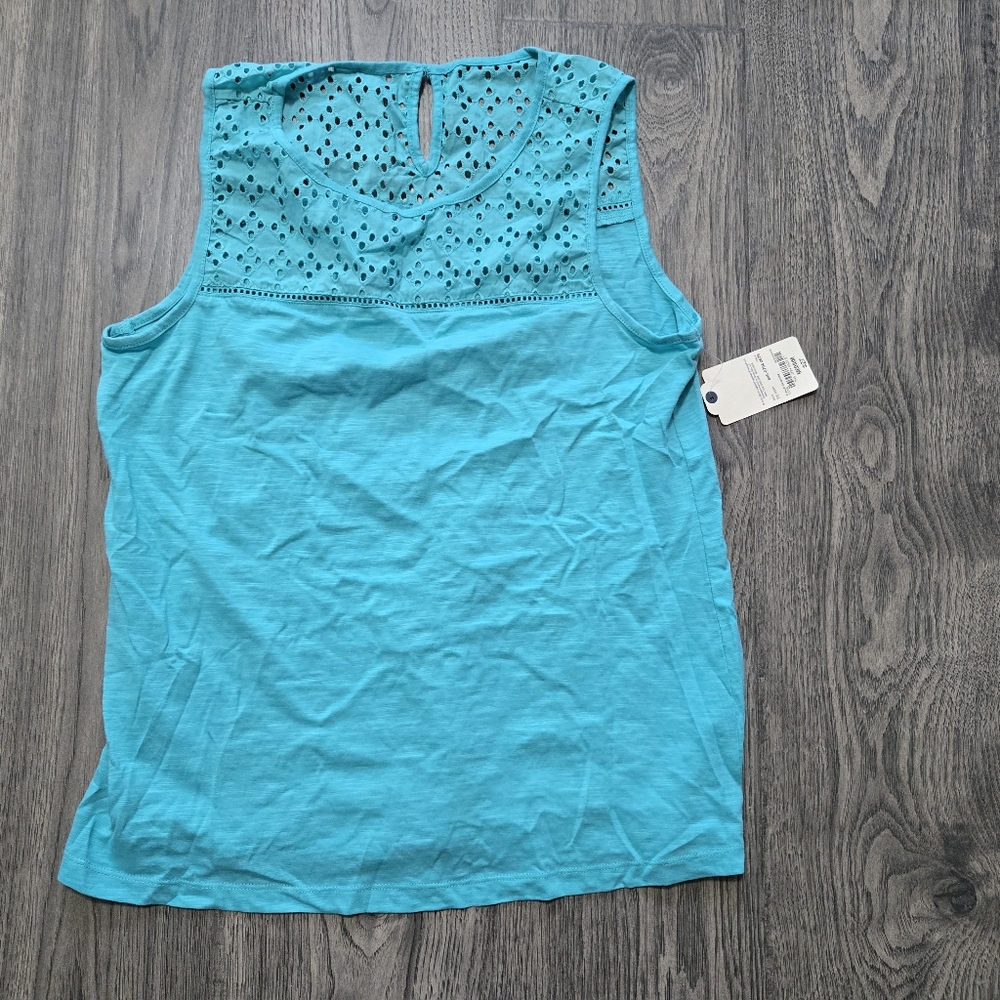 St. John's Bay Turquoise Sleeveless Top